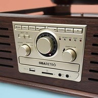 Vitrola Toca Discos Vintage Obaretrô Original Obabox: Reviva a Magia do Vinil com Estilo! - imagem 5