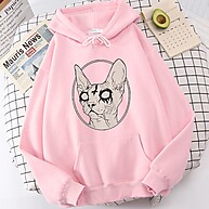 Moletom Canguru Death Metal Sphynx Gato Punk Y2K Unissex – Estilo Rock para Todos - imagem 1