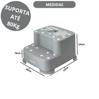 Banquinho de Banheiro com 2 Degraus Cinza - Segurança e Conforto para Todos - imagem 4