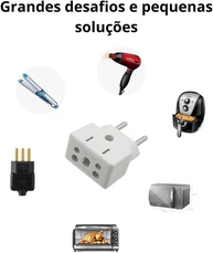 Kit 3 Adaptadores Tomada Universal Benjamin Bob Esponja 10A/20A Bivolt - imagem 4