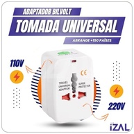Adaptador Tomada Universal Bivolt Izal®: Viaje Conectado Globalmente | Europa, EUA, UK, Austrália - imagem 3