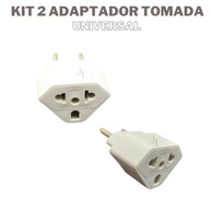 Adaptador Tomada Universal 10A/20A 2 Polos Padrão BR/EUA - Kit 2 Unidades - imagem 3
