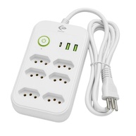 Filtro de Linha 6 Tomadas + 3 USB (1 USB-C) Bivolt 2500W - Organize e Carregue Tudo! - imagem 2