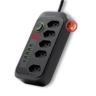 Régua de Energia Multifuncional: 5 Tomadas 3 Pinos + 4 USB + 1 USB-C | 2m Bivolt - imagem 2