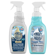 Kit Pingo Mágico Gold Flotador Extra Forte + Limpa Vidros Toque Final - Limpeza Profunda e Brilho Instantâneo - imagem 1
