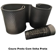 Capa Volante Couro Ecológico Universal - Toque Premium e Proteção para Seu Carro (Preto/Linha Preta) - imagem 5