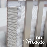 Tela Respirável Antissufocante para Berço Americano - 2 Peças Brancas com Proteção Total para Bebês - imagem 5
