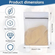 Saco de Lavagem de Malha com Zíper 40x30cm - Proteção Total para Roupas na Máquina - imagem 3