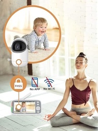 Babá Eletrônica TakTark 5" HD 720P com Tela, Sem Wi-Fi - Segurança Total e Visão Noturna para Novos Pais - imagem 4