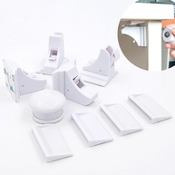 Trava Magnética para Gavetas e Armários - Kit com 4 Unidades | Segurança Total para Bebês e Pets - imagem 1