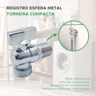 Kokay Torneira Esfera em Metal – Controle Total para Máquinas de Lavar e Bebedouros - imagem 5