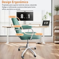 Cadeira de Trabalho Ergonômica Ajustável com Encosto Mesh e Base Giratória – Conforto Premium para Home Office - imagem 5