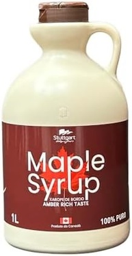 Stuttgart Maple Syrup Tradicional 1 Litro - Amber Rich Taste - 100% Puro - Xarope De Bordo Canadense - imagem 3