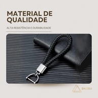 Chaveiro De Luxo Em Couro Trançado Com Argolas De Metal, Trava De Segurança Reforçada, Alta Durabilidade Para Carro Moto, Ideal Para Presente, Estilo Moderno E Elegante – DAZZELI - imagem 5