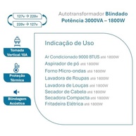 Auto Transformador 3000VA Bivolt Blindado Indusat - Segurança e Versatilidade para Seus Equipamentos - imagem 4
