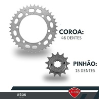 Kit Relação Transmissão XTZ Lander 250 / Ténéré 250 - Aço 1045 Resistente com Retentor - imagem 5