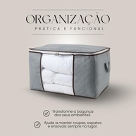 Bolsa Organizadora com Visor Transparente 60x40x35cm - Zíper e Alças Reforçadas - imagem 3