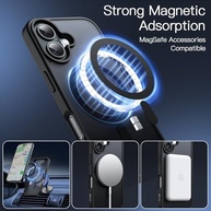 JETech Capa Magnética para iPhone 16 (6.1") MagSafe: Proteção Transparente Fosca e Antichoque - imagem 4