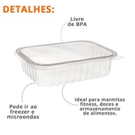 48 Potes Plástico Descartável Transparente - Ideal para Doces, Marmitas Fit e Armazenamento - imagem 5
