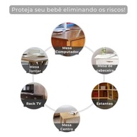 Protetor de Quina Infantil - 8 Unidades Silicone Transparente para Segurança em Cantos de Móveis - imagem 5