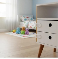 Kit com 6 Travas de Gaveta Laterais Transparentes com Adesivo 3M - Segurança e Praticidade para sua Casa - imagem 2