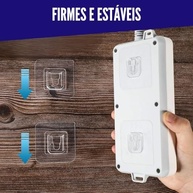 Suporte Adesivo de Parede com Gancho Macho e Fêmea - 10 Pares Transparentes | Organize sem Furar - imagem 4