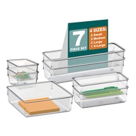 Acrimet Organizador Modular para Gavetas, Bancadas e Armários - Kit com 7 Potes Transparentes - imagem 1