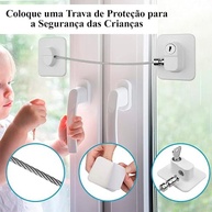 Trava de Segurança com Chave para Portas e Gavetas - Proteja sua Criança sem Furar - imagem 4
