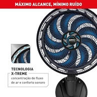 Ventilador de Parede Arno X-TREME 40cm VE9P - 9 Pás, 160W, Alcance 12m, 3 Velocidades - imagem 4