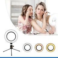 Ring Light Premium VARENZIA 8" com Tripé e Suporte Universal - Iluminação Profissional para Selfie e Conteúdo - imagem 3
