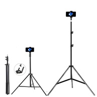 Tripé Multifuncional 210cm: Suporte Universal para Celular, Câmera, Ring Light e Nível a Laser - imagem 1