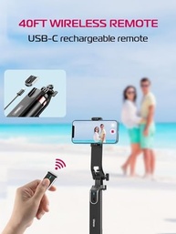 Tripé ULANZI MA09 71" Extensível: Selfie Stick, Tripé de Viagem e Suporte Universal para Celular, Câmera e GoPro com Controle Remoto - imagem 5