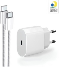 Carregador Turbo Tipo C 30W Ultra Rápido: Fonte + Cabo Reforçado para Samsung, iPhone 15/16 Pro Max e Android - imagem 3