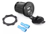 Tomada USB Dupla Turbo 3.1A para Veículos, Motos e Barcos - Carregamento Rápido Vermelha KLX - imagem 4