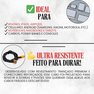 Cabo Carregador 4 em 1 65W Turbo: iPhone, Android, MacBook e Mais! ⚡ - imagem 3