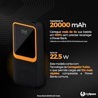 Power Bank 20000mAh Turbo 22.5W: Carregamento Ultra Rápido com Visor LED - imagem 3