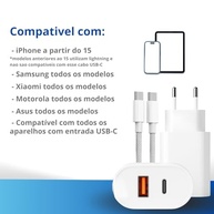 Carregador Turbo Tipo C 40W 9.1A com Cabo USB-C PD Power Duo - Carga Rápida Android/iOS - imagem 4