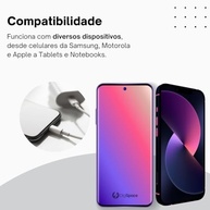 Kit Carregador Turbo 40W Dupla Porta USB-C + USB-A + Cabo Tipo-C: Carregamento Rápido para iPhone 15/16, Galaxy, Tablets e Notebooks - imagem 5