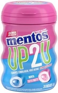 Gomas de Mascar, Mentos, UP2U, Sem Açúcar, Sabor de Menta e Tutti-Frutti - 56g | 28 Unidades - imagem 3