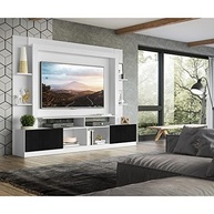 Rack Estante Oslo para TV 65" com 2 Portas - Design Moderno em Branco/Preto - imagem 3