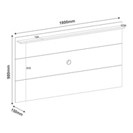 Painel com Suporte para TV até 60" SLIM em Carvalho - Design Moderno e Organização Inteligente - imagem 3