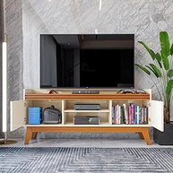 Rack para TV Astúrias 136cm com 2 Portas - Design Ripado Moderno para TVs até 50" - imagem 5