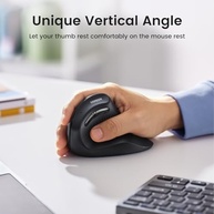 UGREEN Mouse Vertical Sem Fio: Conforto Ergonômico e Conectividade Dupla (Bluetooth 5.0 + 2.4G) - imagem 3