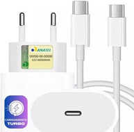 Carregador Turbo Tipo C 30W Ultra Rápido: Fonte + Cabo Reforçado para Samsung, iPhone 15/16 Pro Max e Android - imagem 1