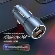Carregador Veicular Turbo 60W USB-C + USB 3.0: Carga Ultra Rápida e Segura - imagem 4
