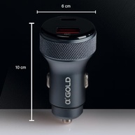 Carregador Veicular Turbo 60W com Cabo Premium: Carregamento Ultrarrápido USB-C e USB 3.0 - imagem 5