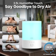 Everlasting Comfort Umidificador Ultrassônico Silencioso 2,5L - Névoa Fria com Timer e LED - imagem 4