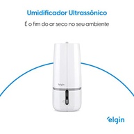 Umidificador de Ar Elgin Ultrassônico 2L com 3 Níveis de Intensidade - Tecnologia Silenciosa Bivolt - imagem 5