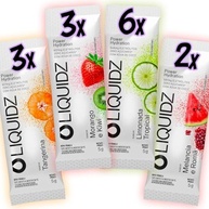 KIT MIX LIQUIDZ 14 unid - 6x Limonada Tropical, 3x Morango com Kiwi, 3x Tangerina e 2x Melancia com Romã - 1 pacote contém 14 sachês de Eletrólitos Sem Açúcares Sortidos - imagem 5