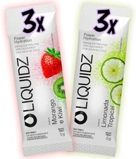 KIT MIX LIQUIDZ 6 unid - 3x Limonada Tropical & 3x Morango com Kiwi - 1 pacote contém 6 sachês de Eletrólitos Sem Açúcares - imagem 2